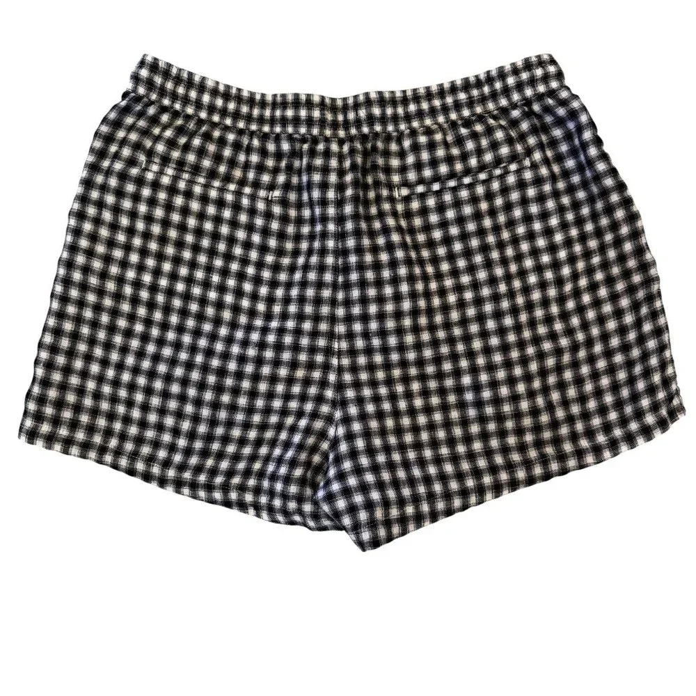 Like new Quince European Linen Classic Mini Gingham Shorts Size Large - Picture 5 of 9